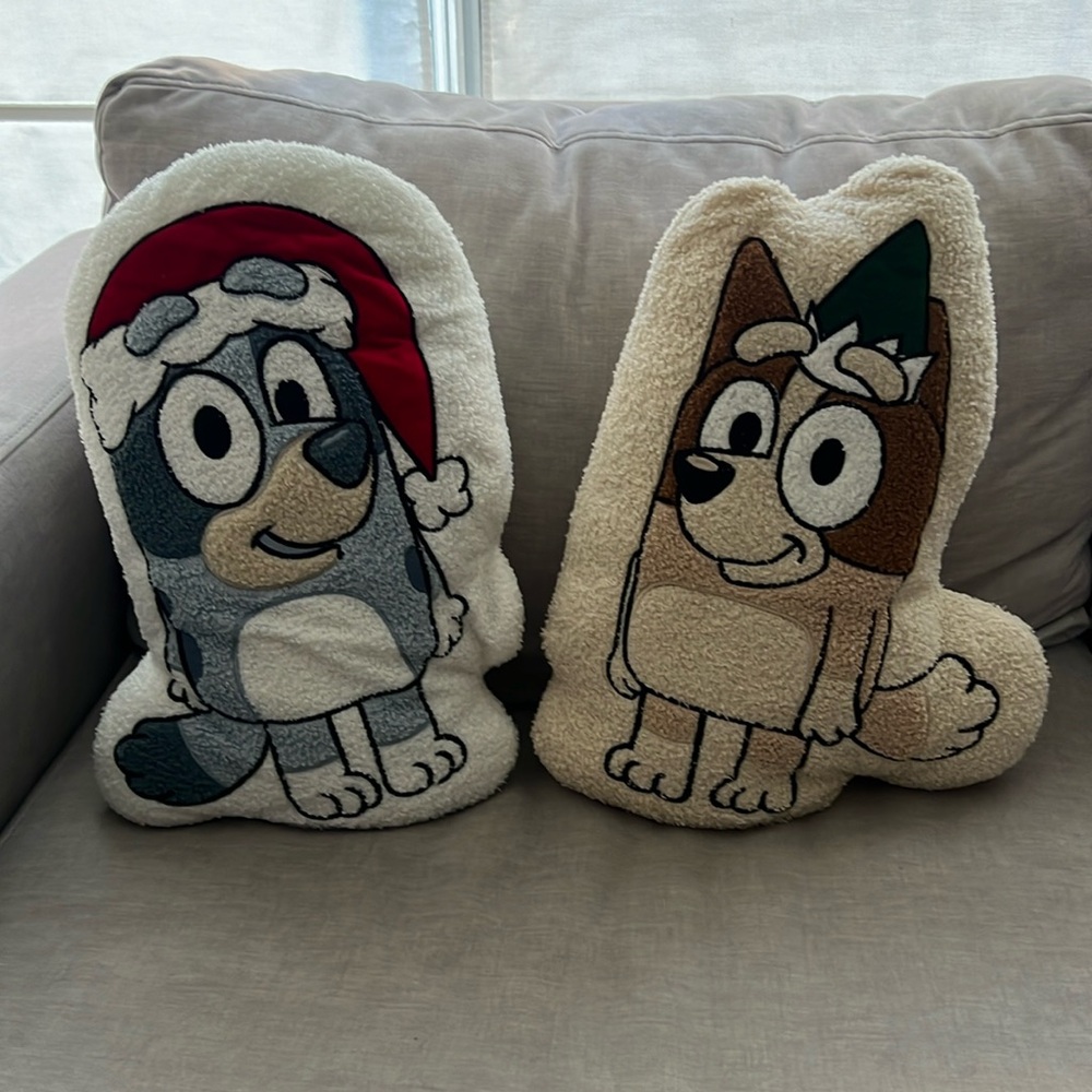 BLUEY and BINGO Christmas pillows